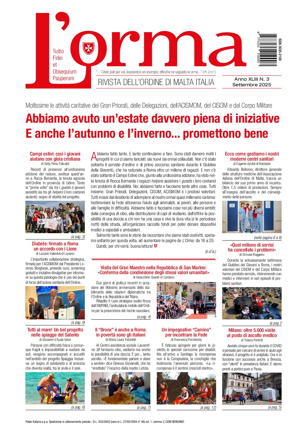 L'Orma Settembre 2025