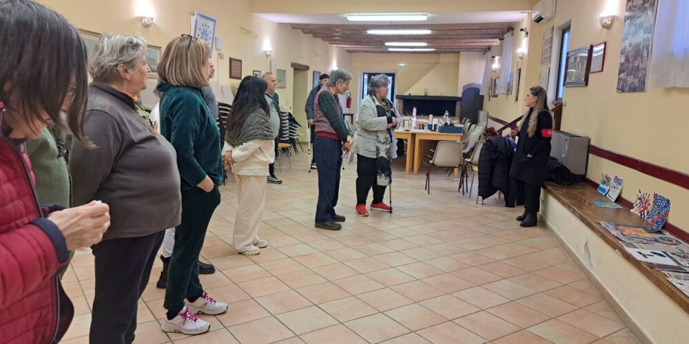 un momento del laboratorio durante la condivisione