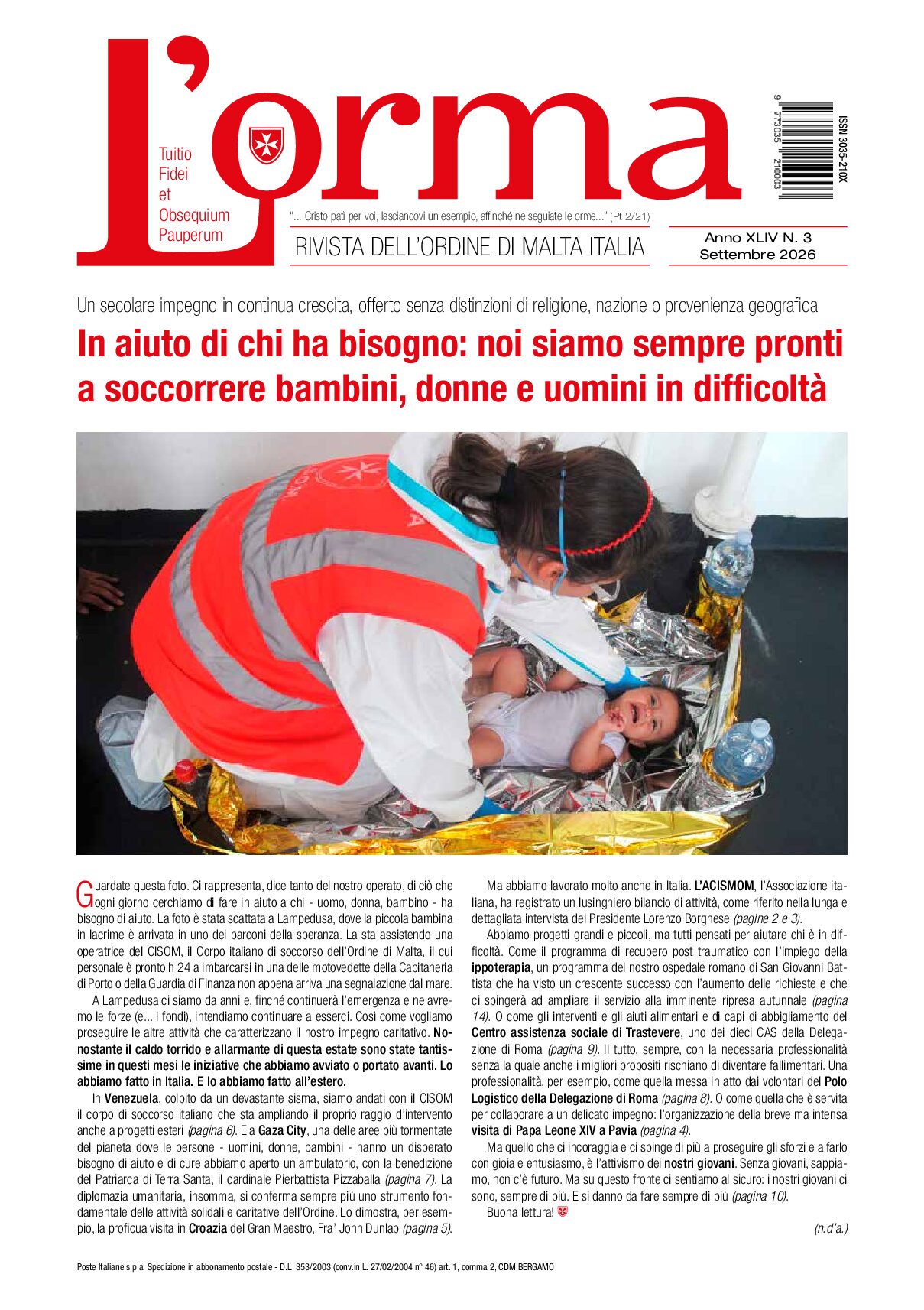 L'Orma Settembre 2026